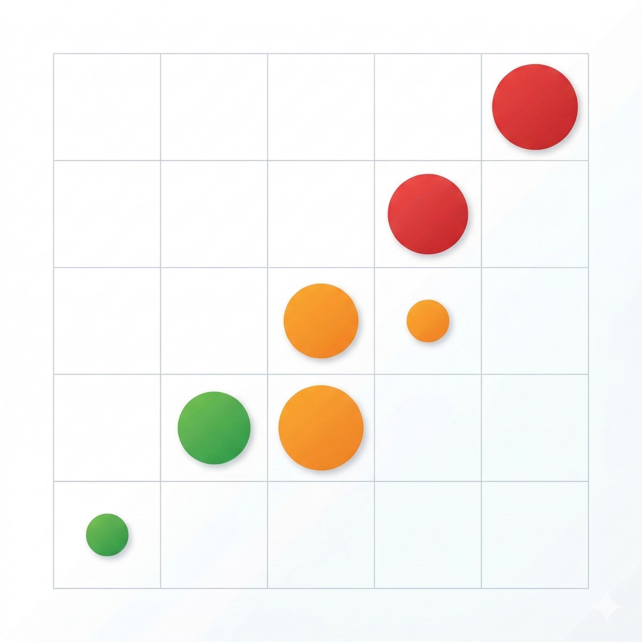 Matrice d'évaluation des risques — probabilité vs impact